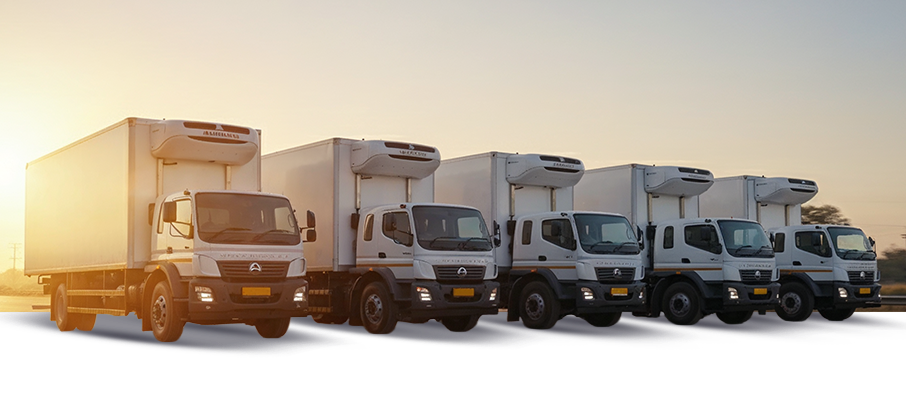 Fleet of Sub Zero refrigerated trucks