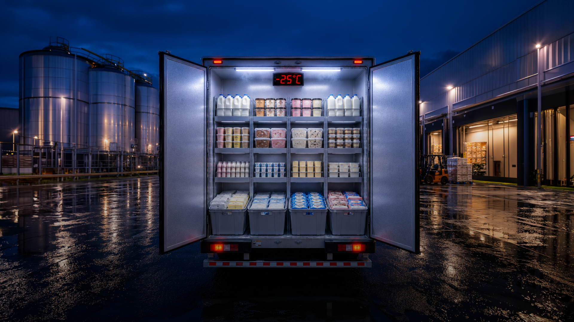 Refrigerated truck for seafood logistics and cold chain delivery in India