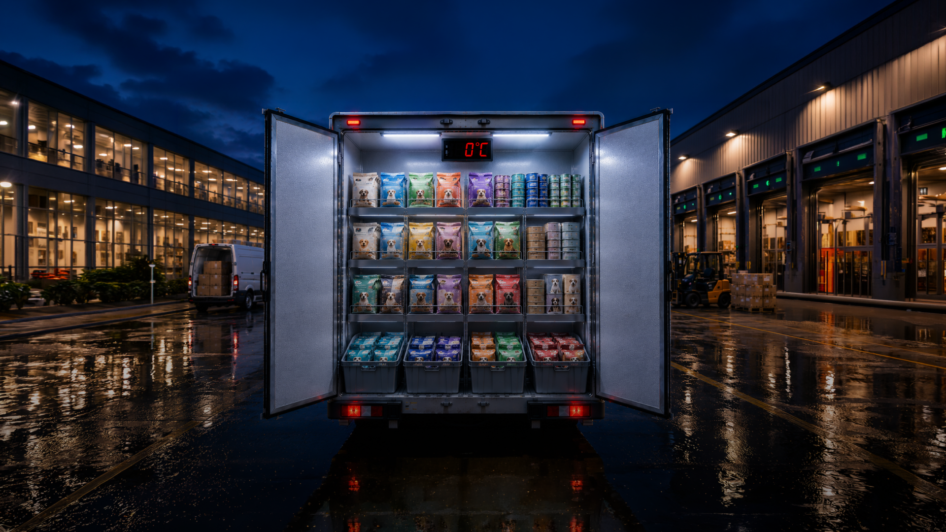 Refrigerated truck for pet food delivery and cold chain logistics in India