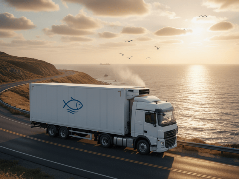 Cold chain management for live seafood transportation