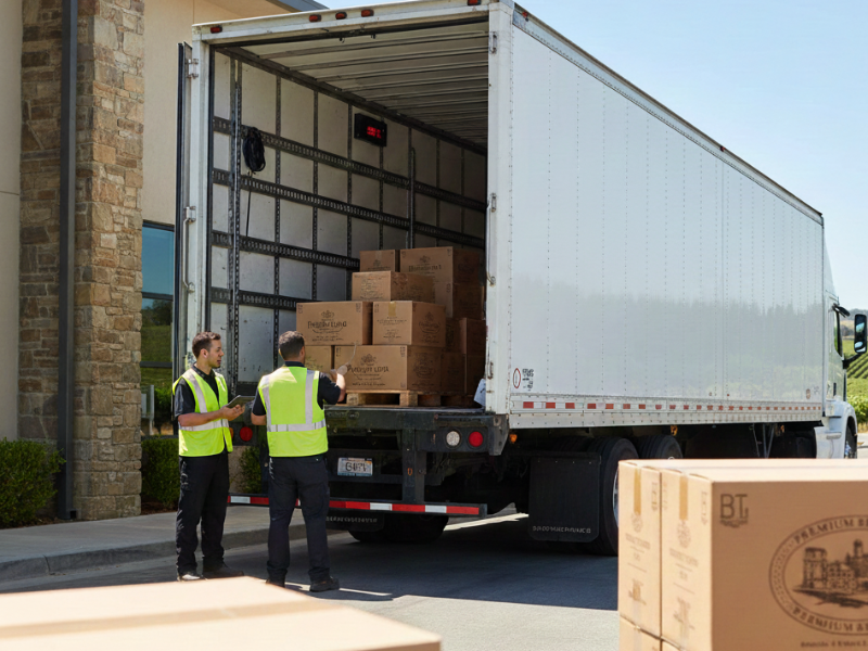 refrigerated trucks used for safe wine delivery
