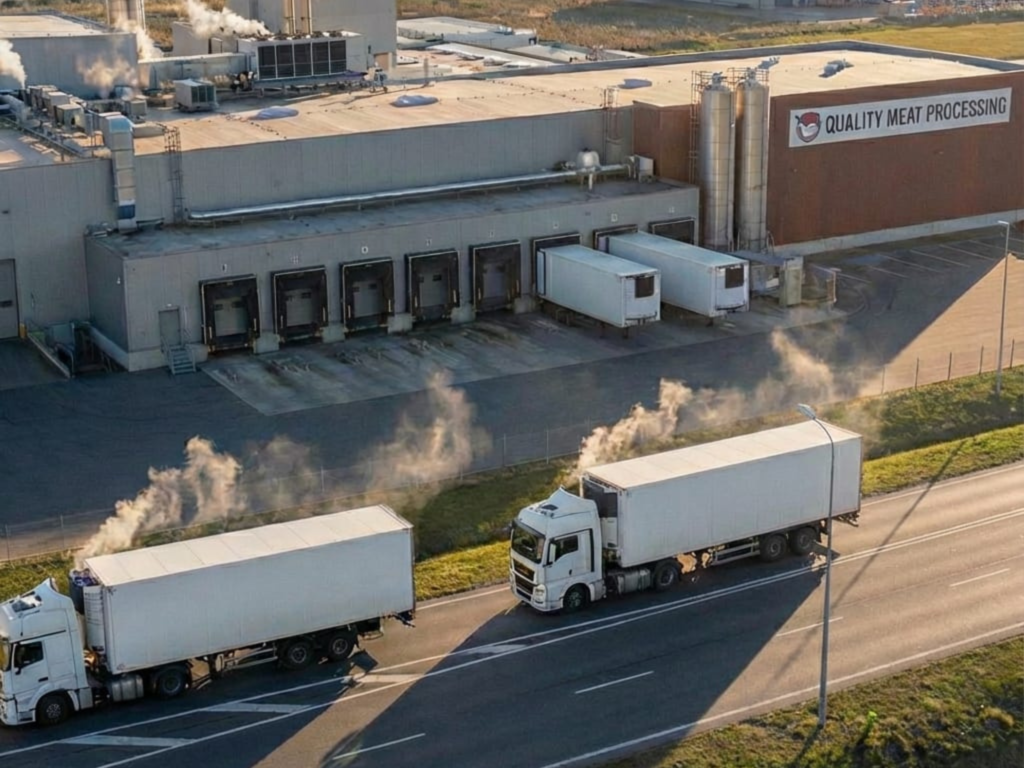 Cold chain management for meat distribution process overview