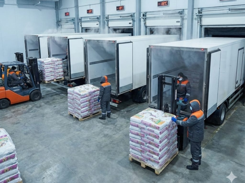Cold chain management ensuring safe pet food distribution