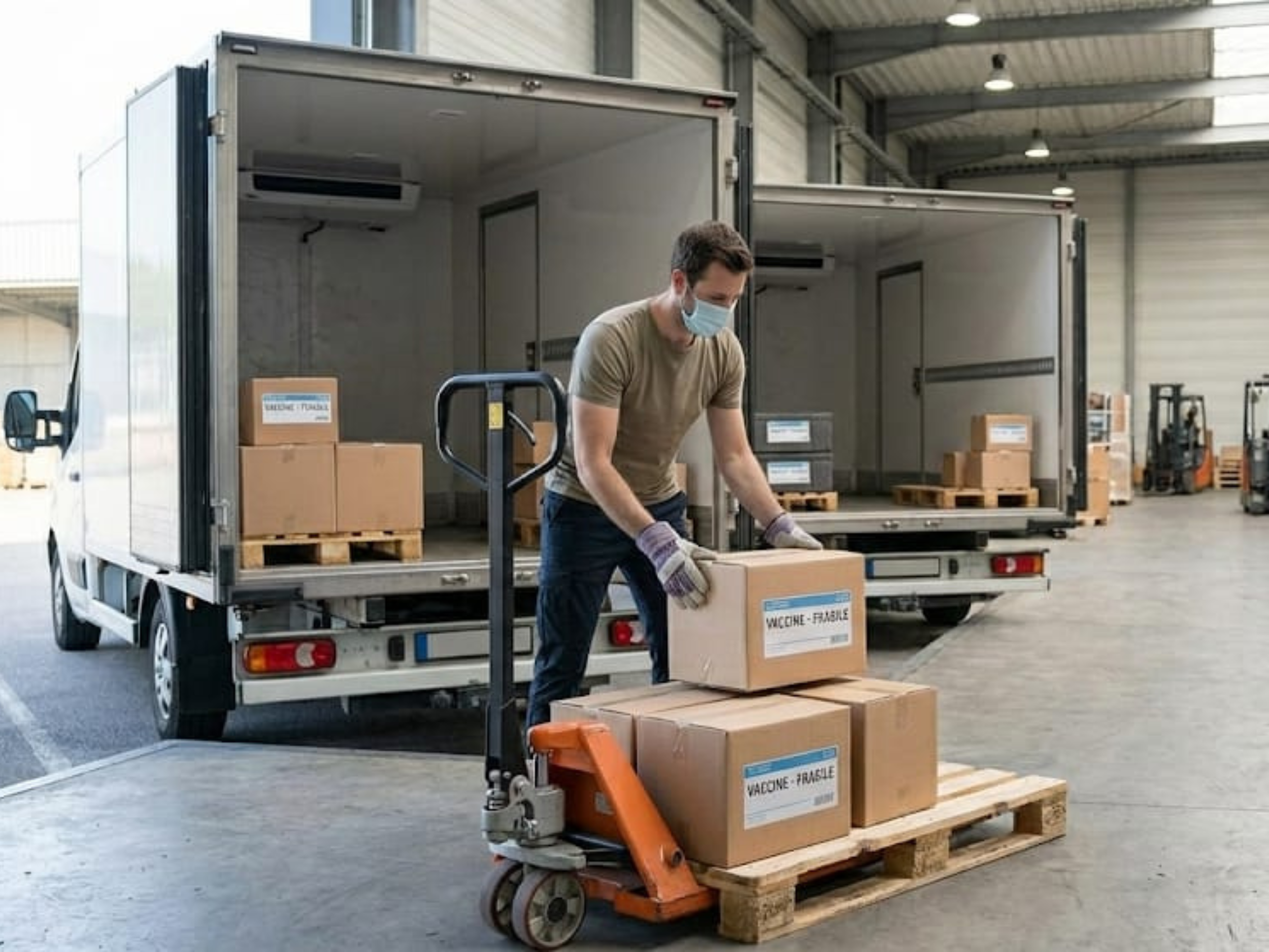 Cold chain logistics system for safe vaccine distribution