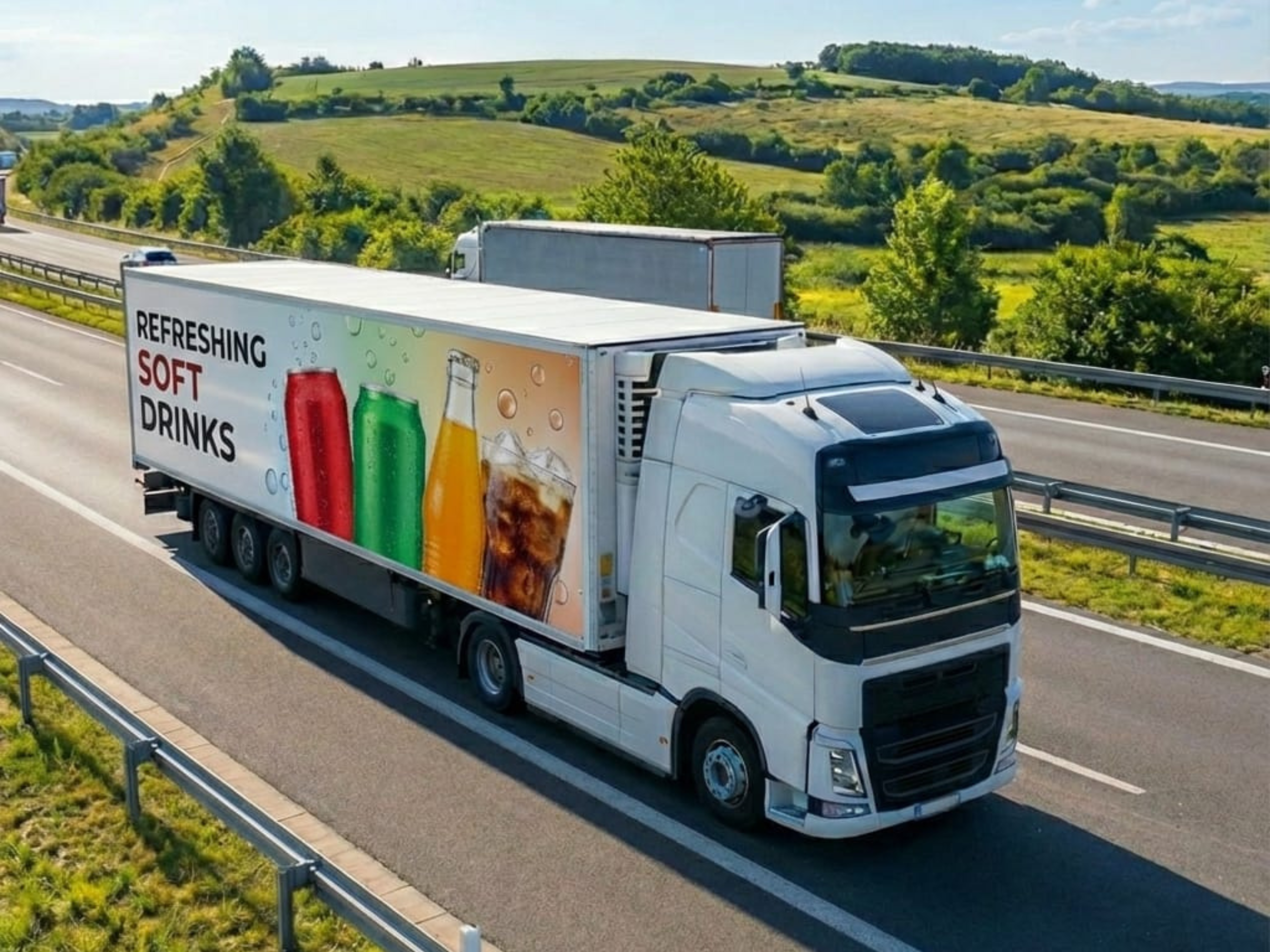 Refrigerated truck used in beverage cold chain logistics