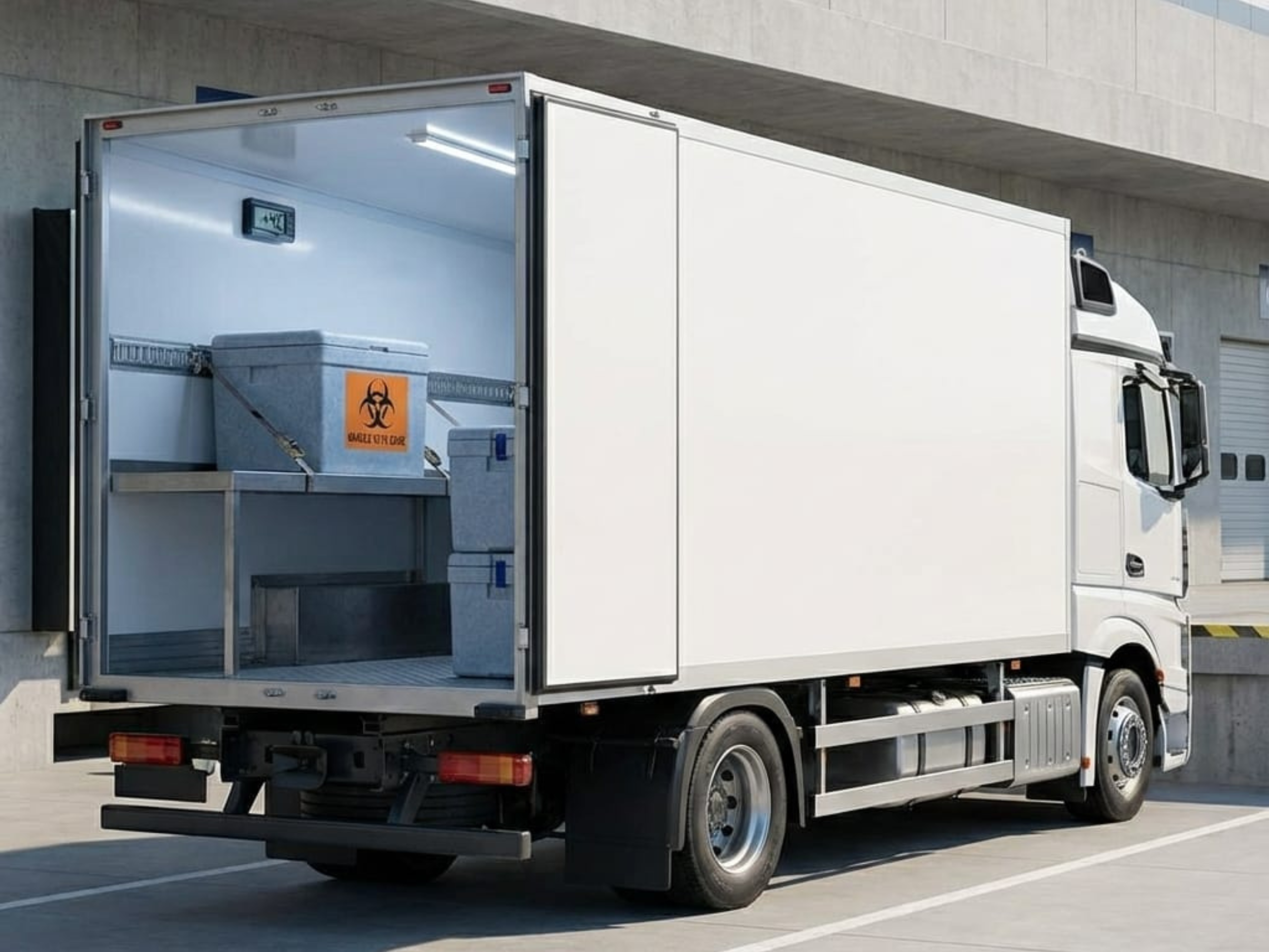Refrigerated trucks for laboratory specimen transport in transit