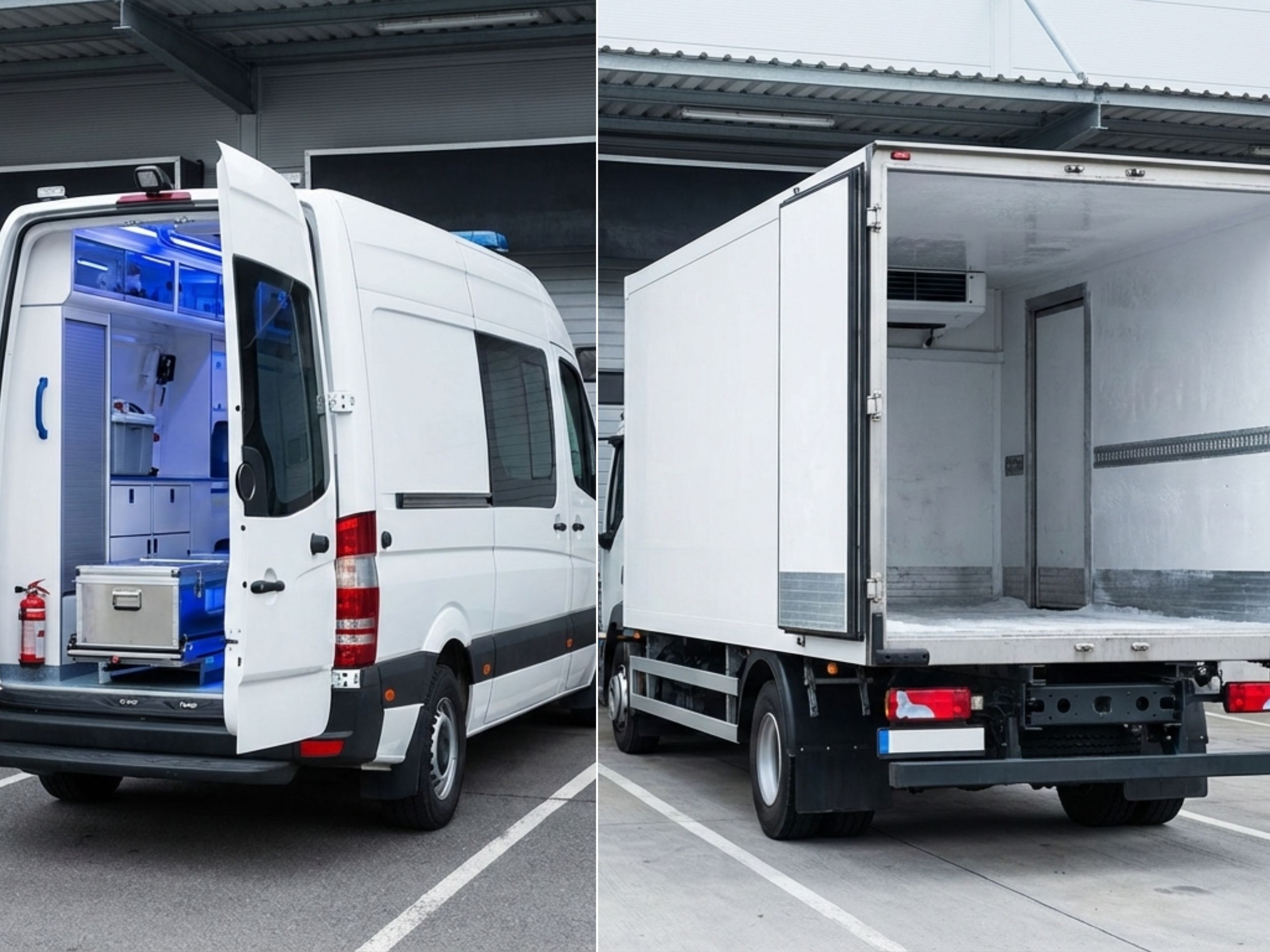 Organ transport via refrigerated trucks maintaining temperature stability